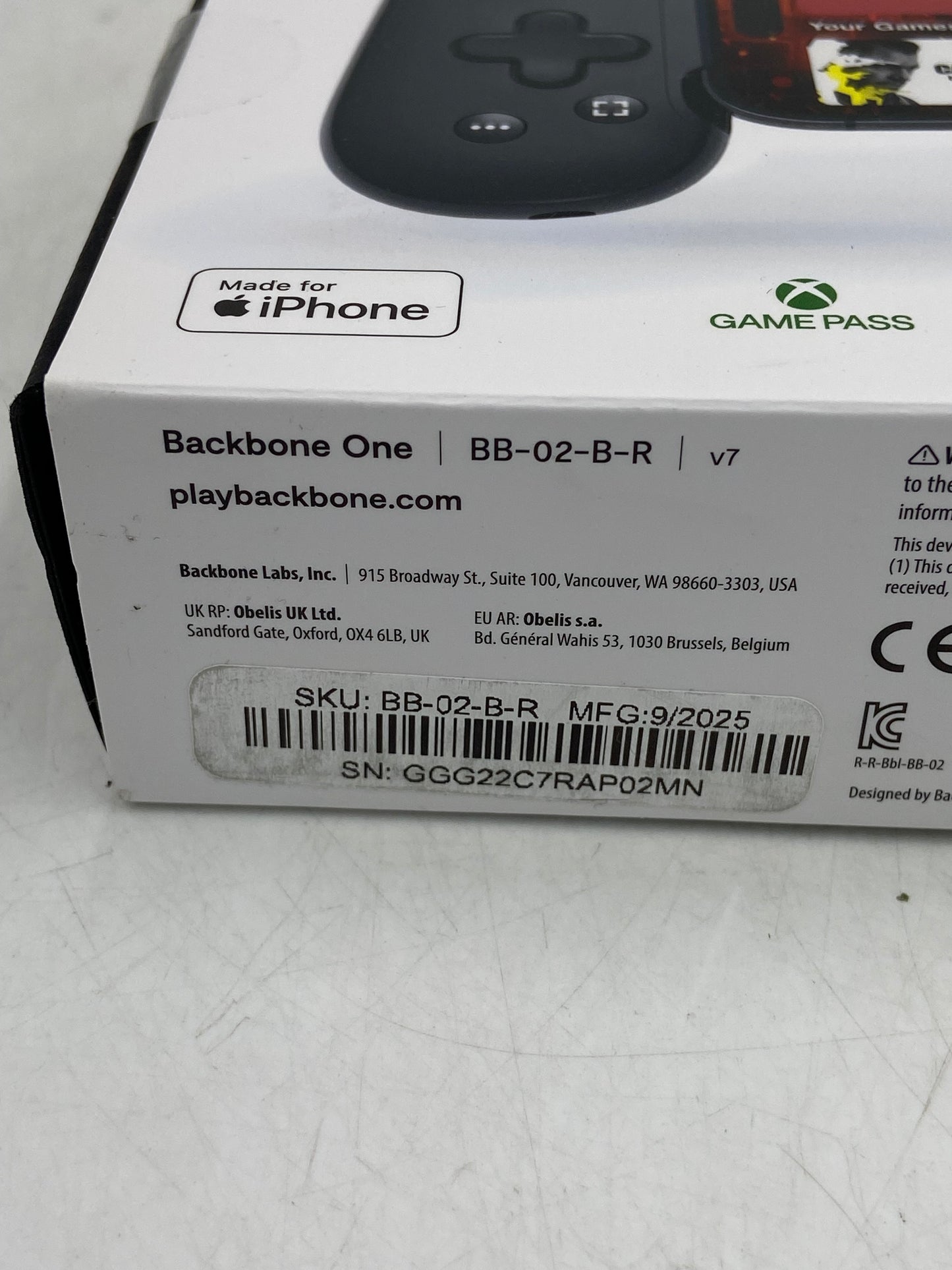 New Backbone Backbone One Lightning White for Xbox Video Game Controller BB-02-B-R