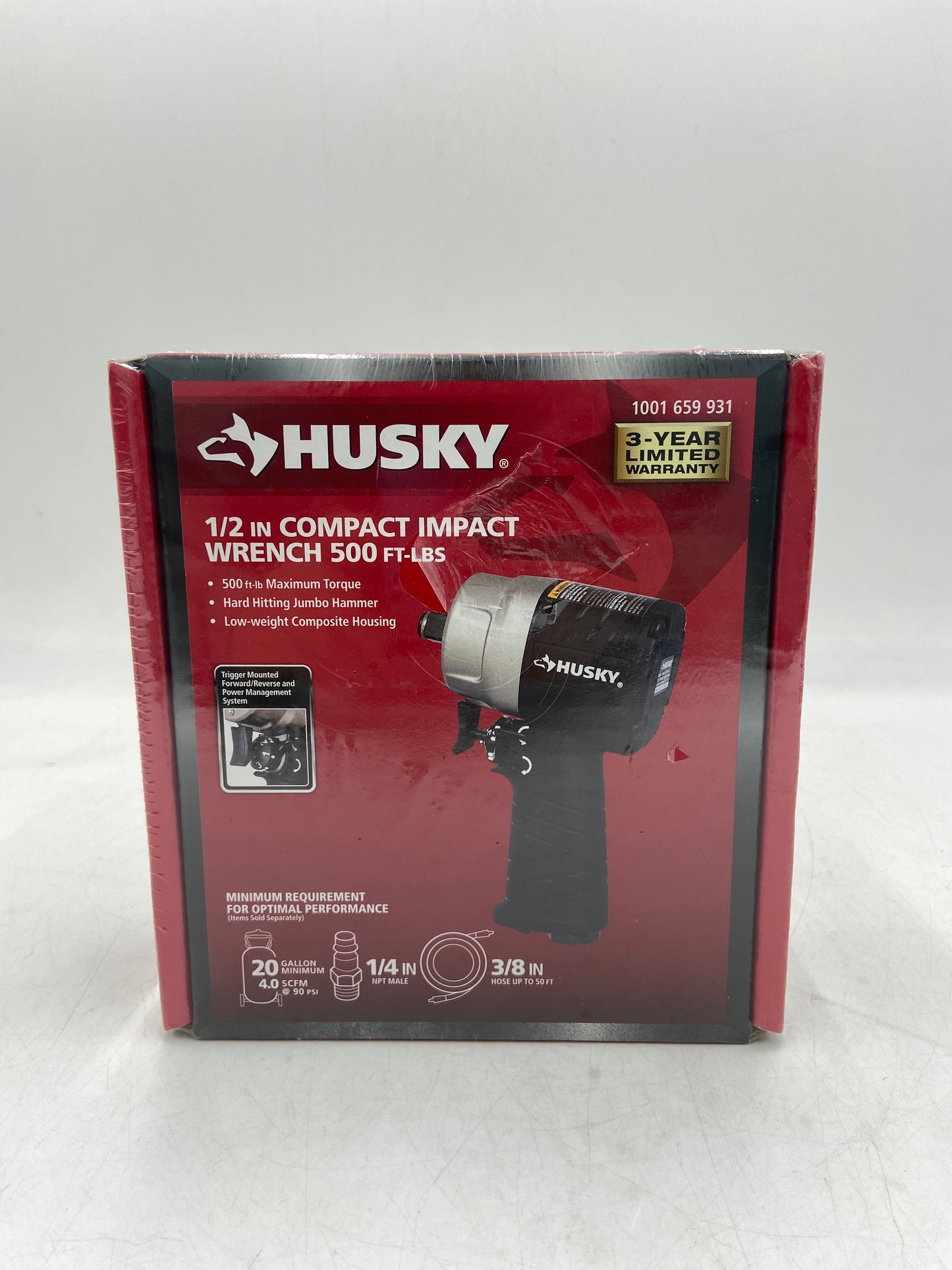 New Husky 1/2'' Compact Impact Wrench Power Tool H4435 1001 659 931