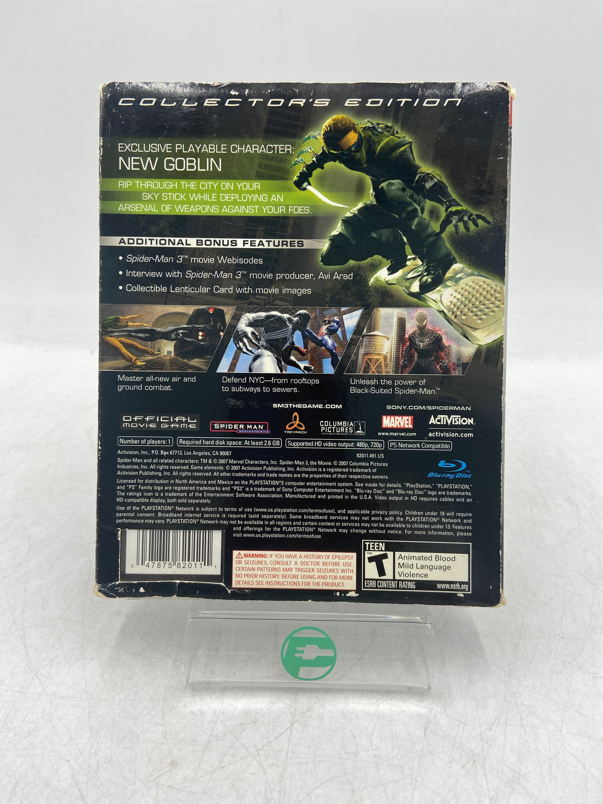 Spiderman 3 [Collector's Edition] (Sony PlayStation 3 PS3, 2007) Video Game