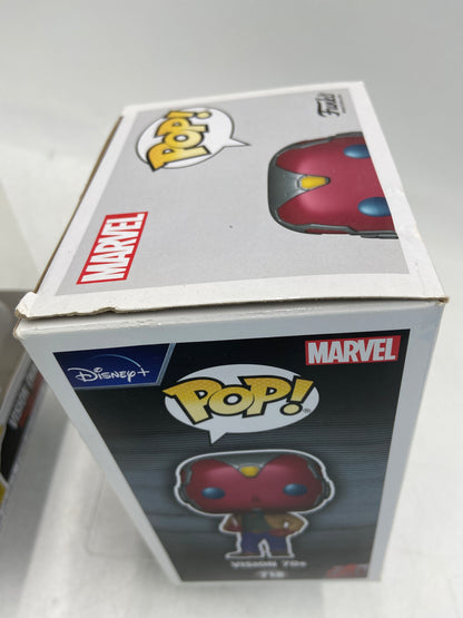 New Funko POP! Lot of 2 - Marvel Vision (Halloween) & Vision 70's Vinyl Action Figure 716718