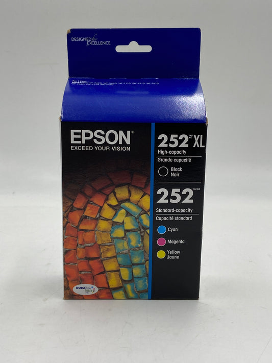 New Epson 252XL / 252 Black, Yellow, Cyan and Magenta Ink Cartridge