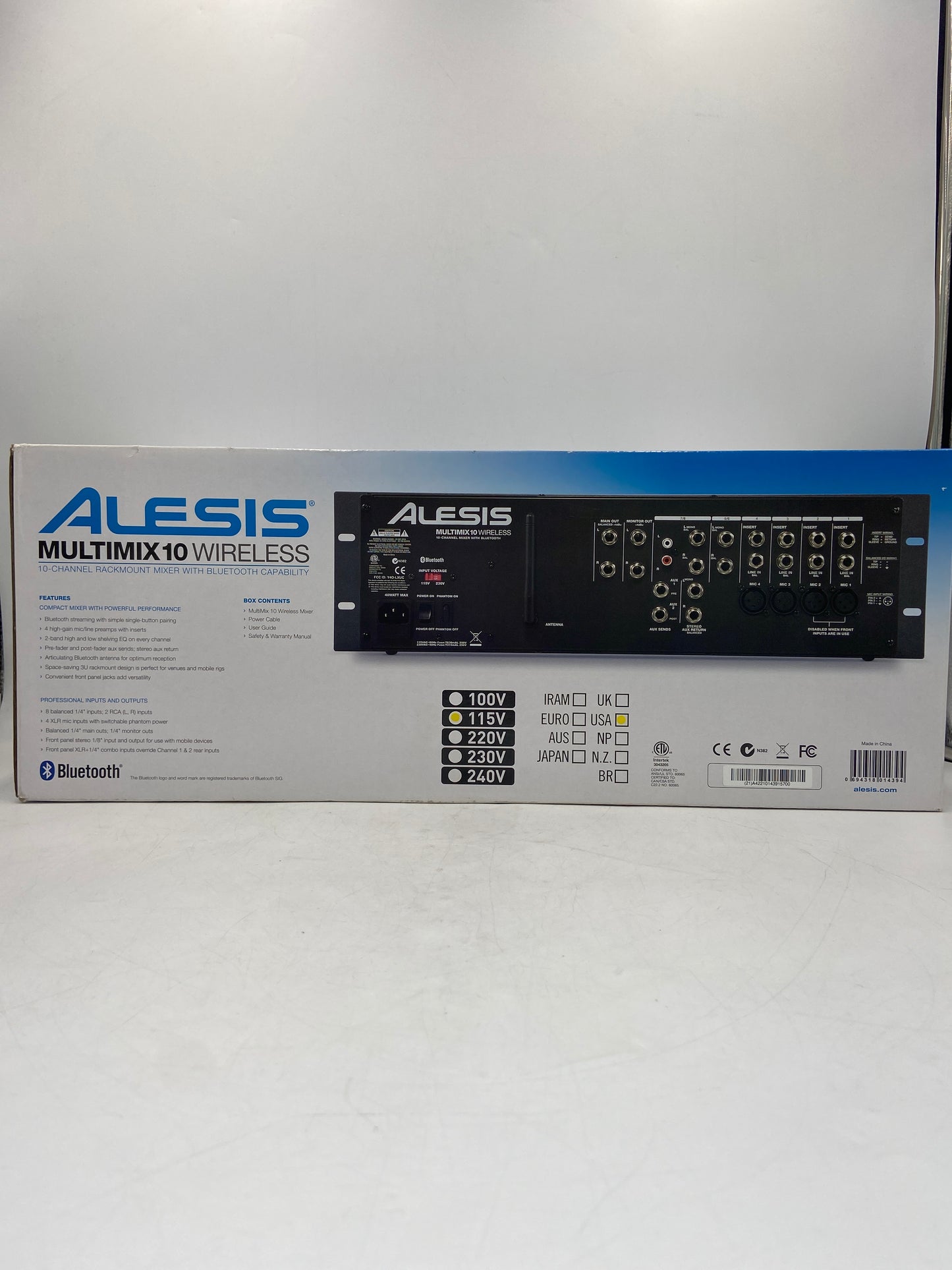New Alesis Multimix10 Wireless 10-Channel Rackmount Mixer with Bluetooth 