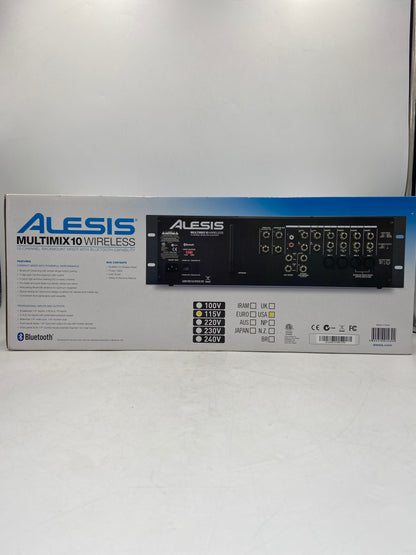 New Alesis Multimix10 Wireless 10-Channel Rackmount Mixer with Bluetooth 