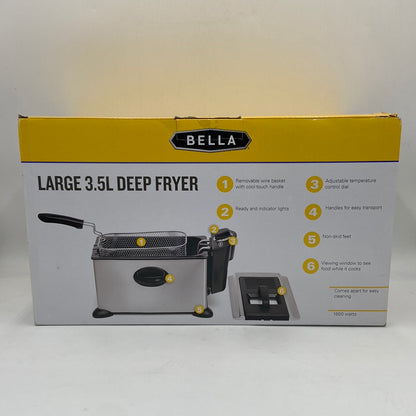 New Bella 13401 3.5L Stainless Steel Deep Fryer