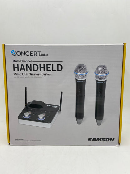 New Samson Concert 288m 470-494MHz Dual Channel Micro UHF Wireless System