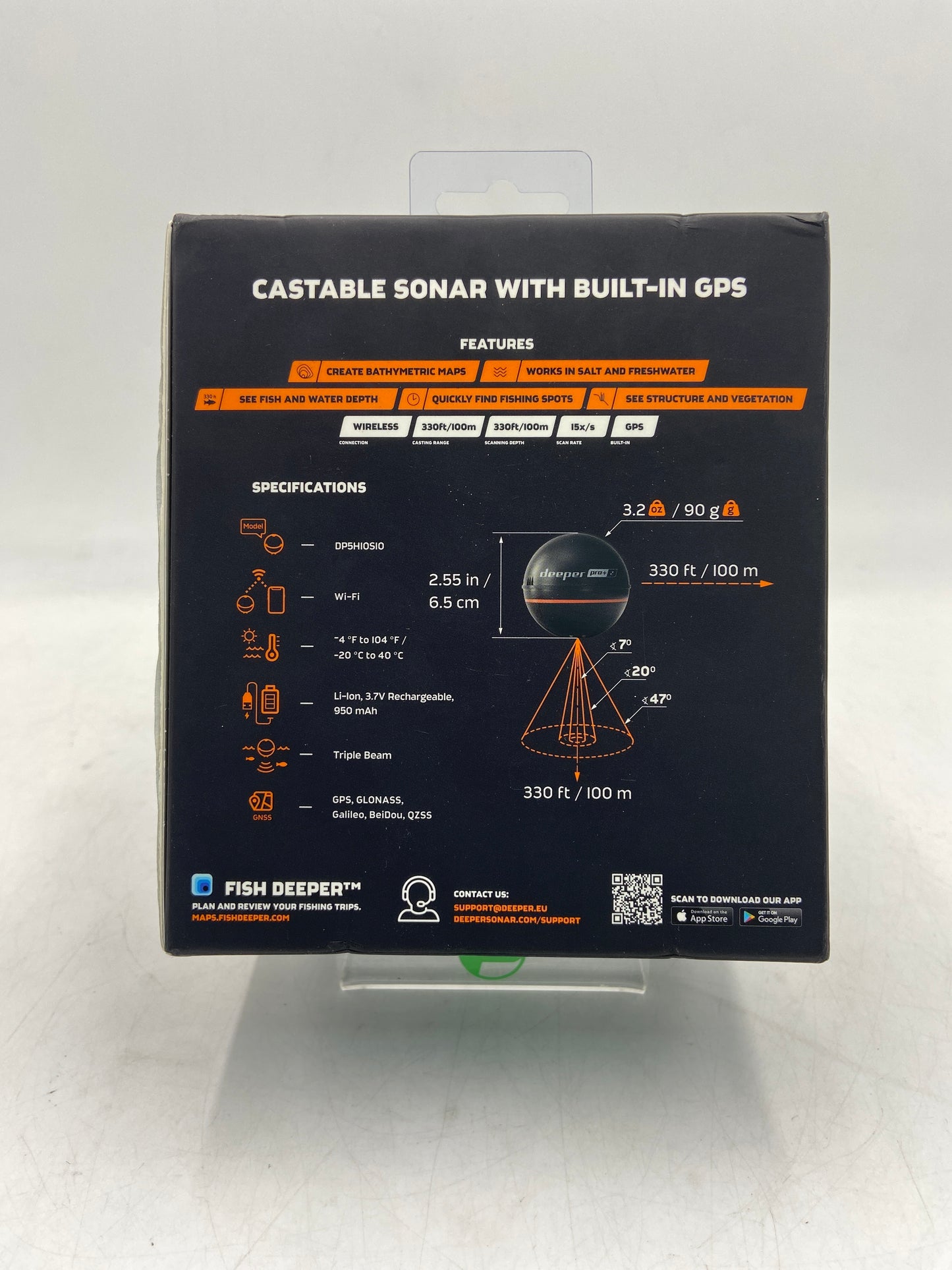 New Deeper Deeper Smart Sonar Pro+2 Castable Sonar With Built-In GPS DP5H10S10