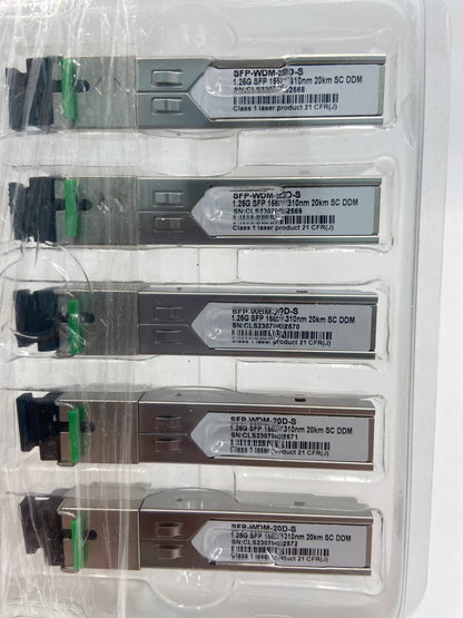 Pack of 10 Switch Modules 20km 1550/1310nm 1.25G SFP WDM Modules SFP-WDM-20D-S