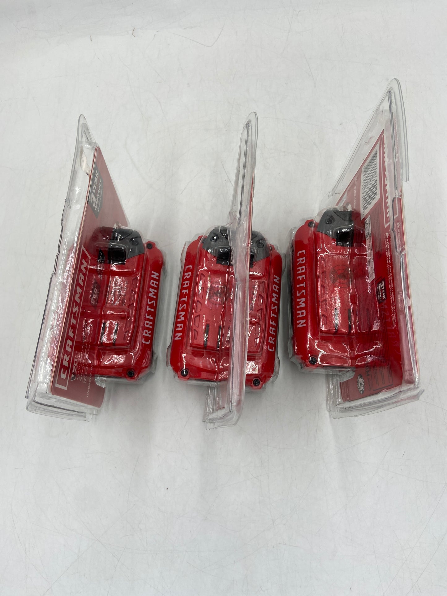 New Craftsman Lot of 3 2.0 Ah Lithium Ion Battery Rechargeable Power Tool Battery CMCB202-HPG