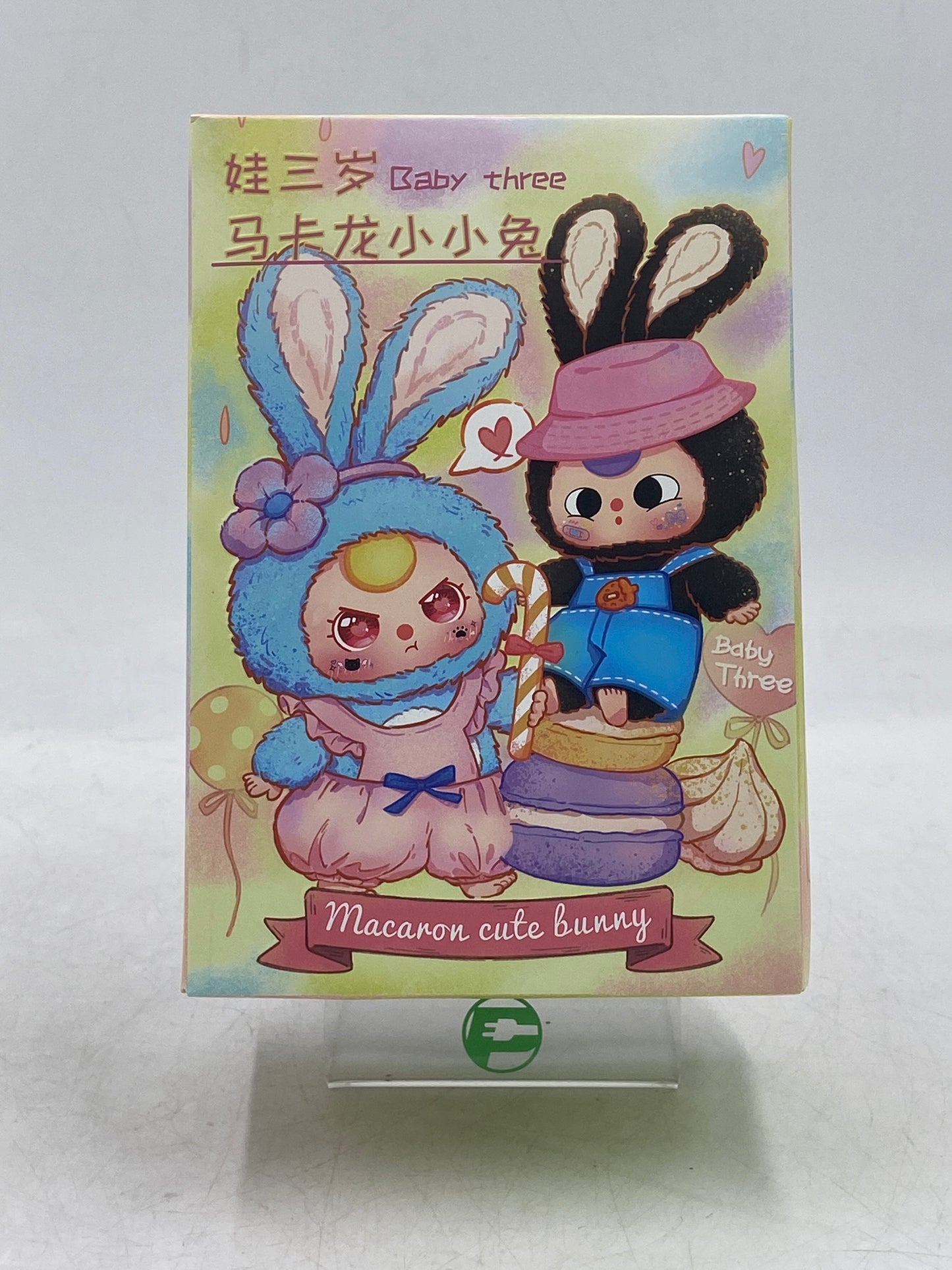 New Cureplaneta Baby Three: Macaron Cute Bunny - Macaron Rabbit Stuffed Blind Box Polyester Vinyl Figure DPL4300