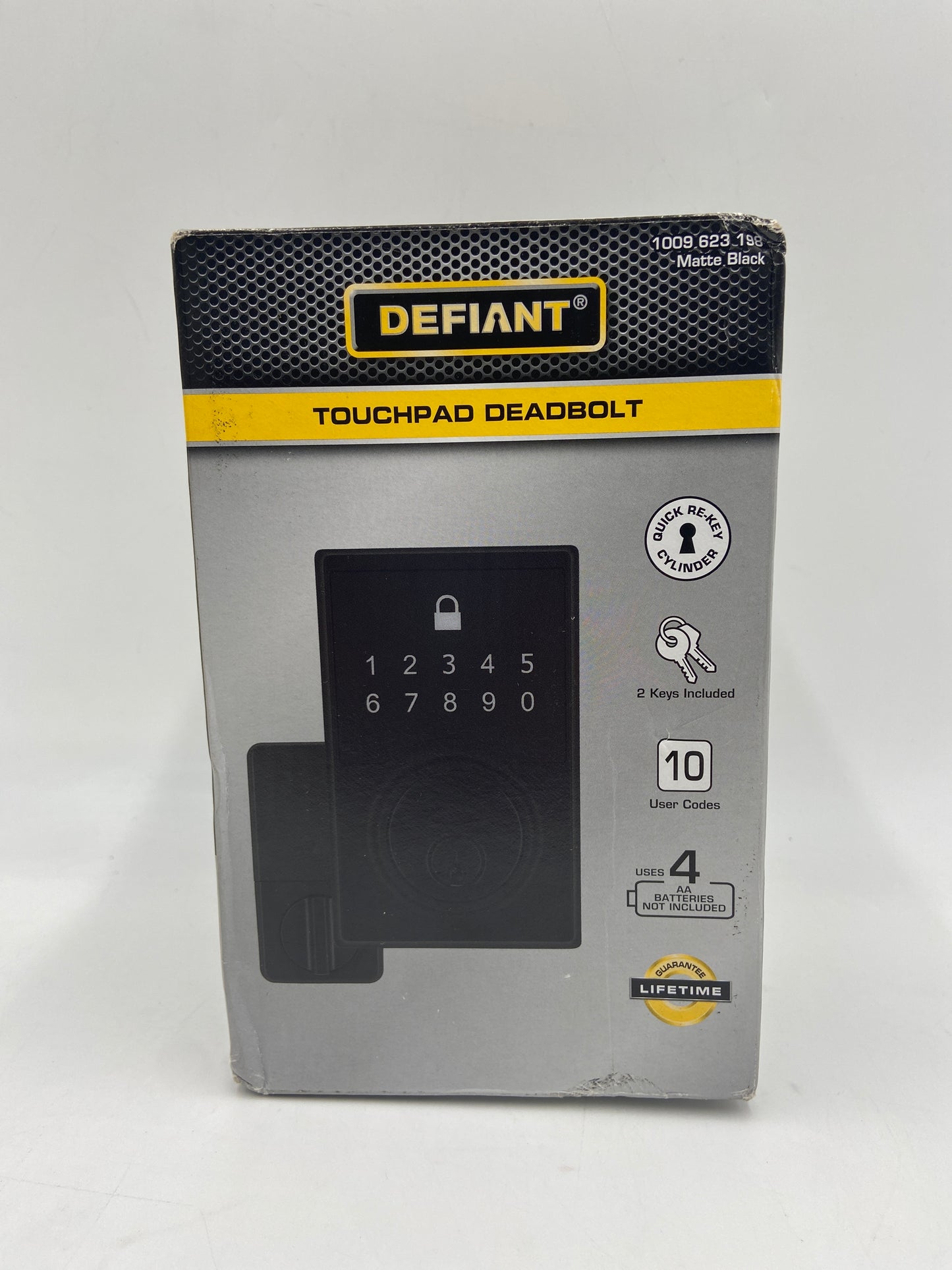 New DEFIANT TOUCHPAD DEADBOLT MATTE BLACK 1009 623 200