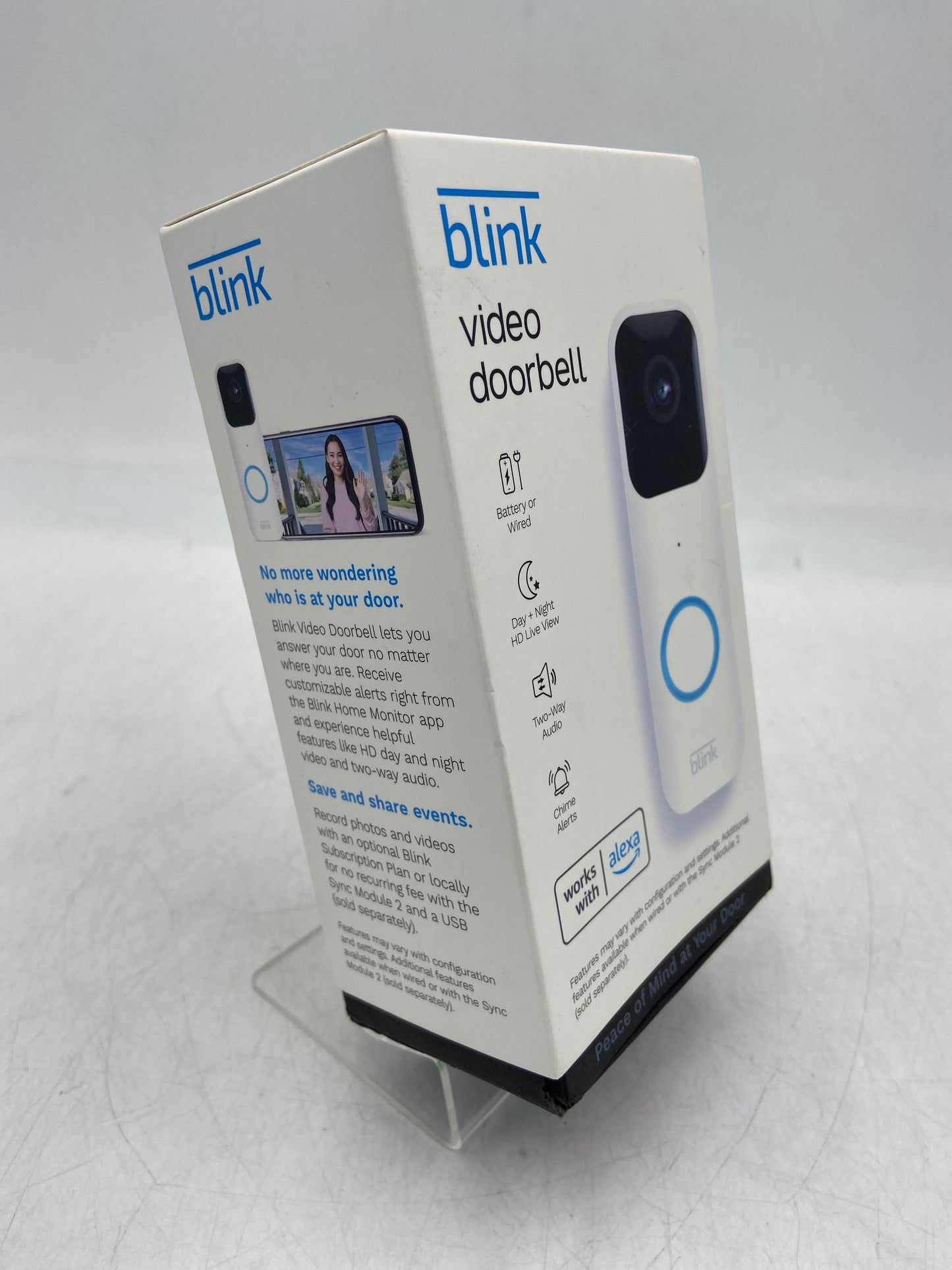 Blink Video Doorbell White Home Surveillance Camera BDM00200UW