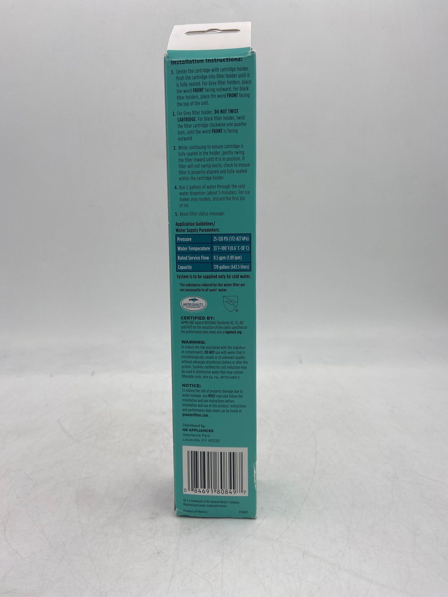 New GE RPWFE Genuine GE Refrigerator Water Filter