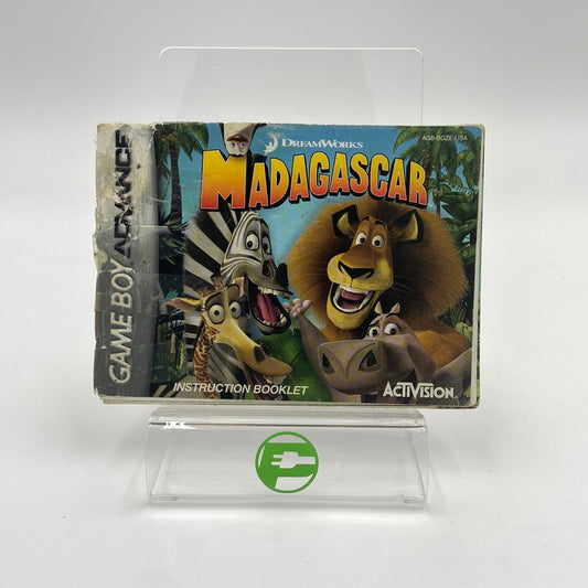 Madagascar (Nintendo GameBoy Advance, 2005) Manual Only