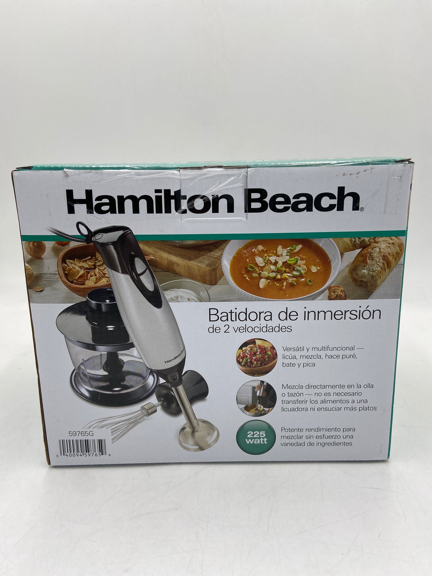 New HAMILTON BEACH 2 SPEED  HAND BLENDER 59765G