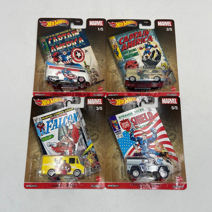 New Hot Wheels Premium Marvel Bundle Lot of 4 Marvel Comics DLB45