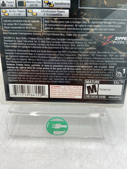 New Socom: U.S. Navy Seales Fireteam Bravo (Sony PlayStation Portable PSP, 2005)