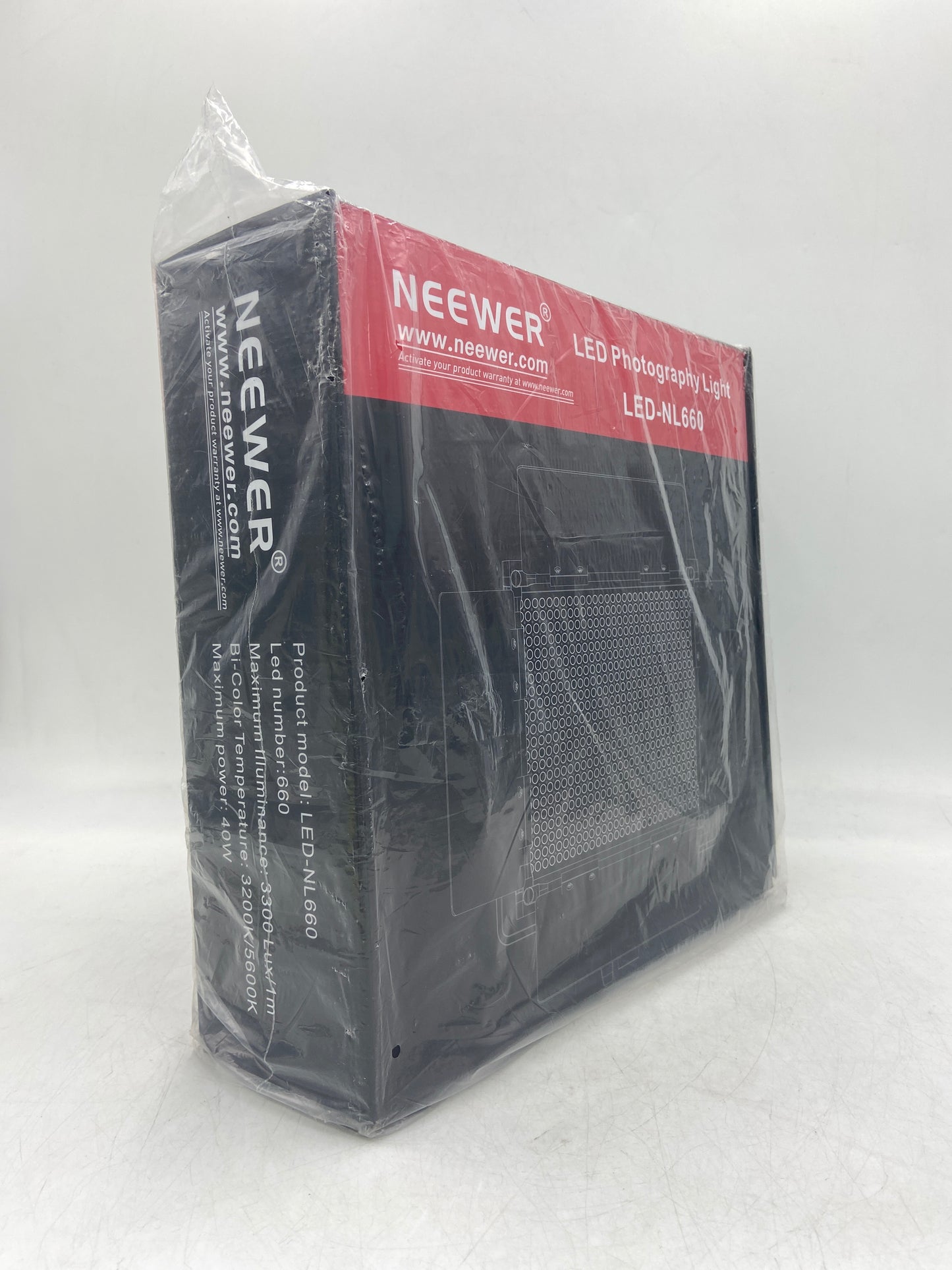 New Neewer BI-Color 660 Black/Gold LED Light with Barndoor 40W 3300 Lux/1m LED Photography Light LED-NL660