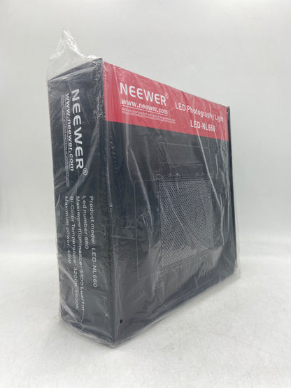 New Neewer BI-Color 660 Black/Gold LED Light with Barndoor 40W 3300 Lux/1m LED Photography Light LED-NL660