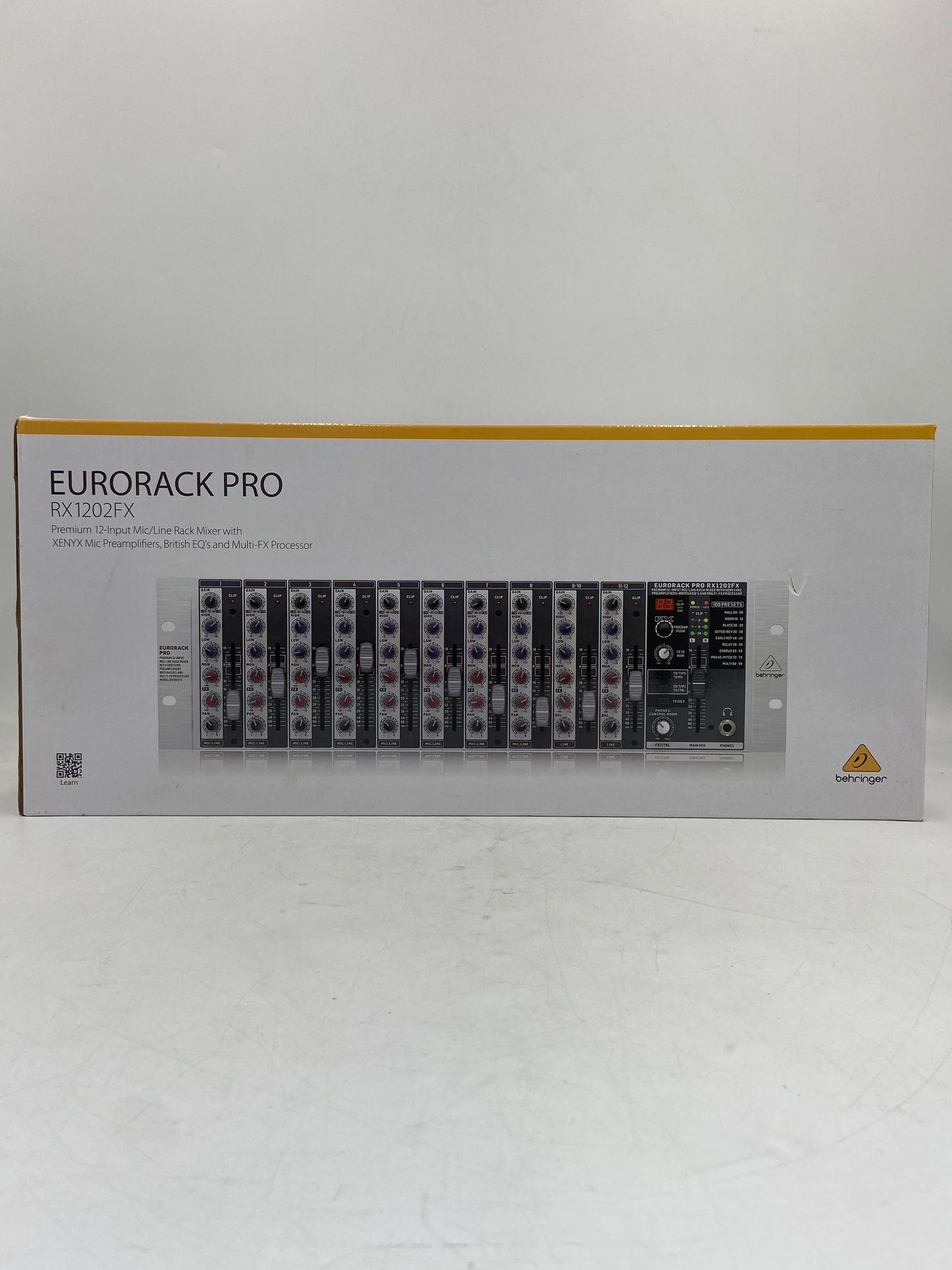 New Behringer Eurorack PRO Premium 12-Input Mic/Line Rack Mixer RX1202FX