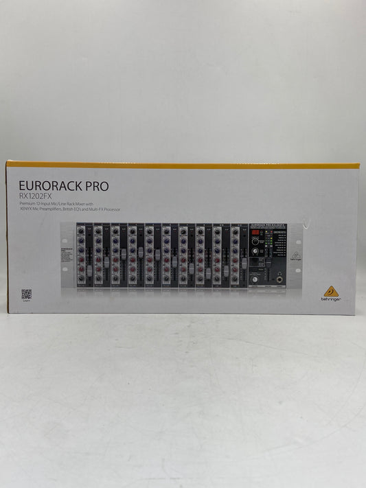 New Behringer Eurorack PRO Premium 12-Input Mic/Line Rack Mixer RX1202FX