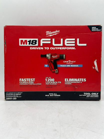 New Milwaukee 2661-20 M18 18V 1/4'' Lockbolt Tool w/ ONE KEY Power Tool