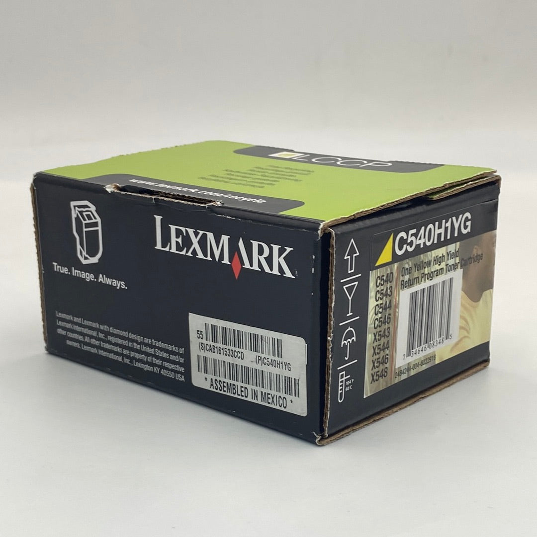 New Lexmark High Yield Toner Cartridge C540H1YG Yellow Ink Cartridge