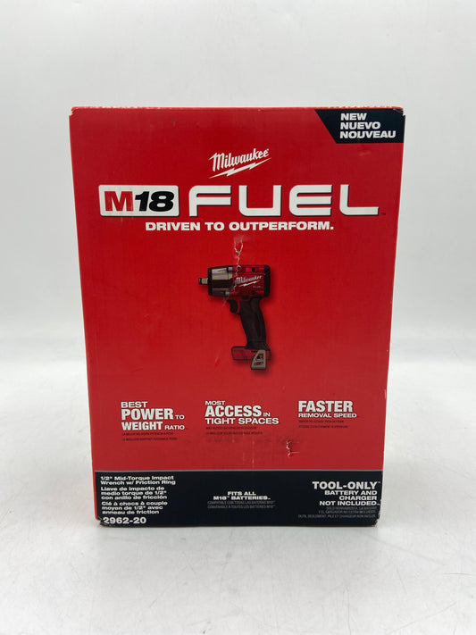 New Milwaukee 2962-20 M18 18V 1/2" Impact Wrench