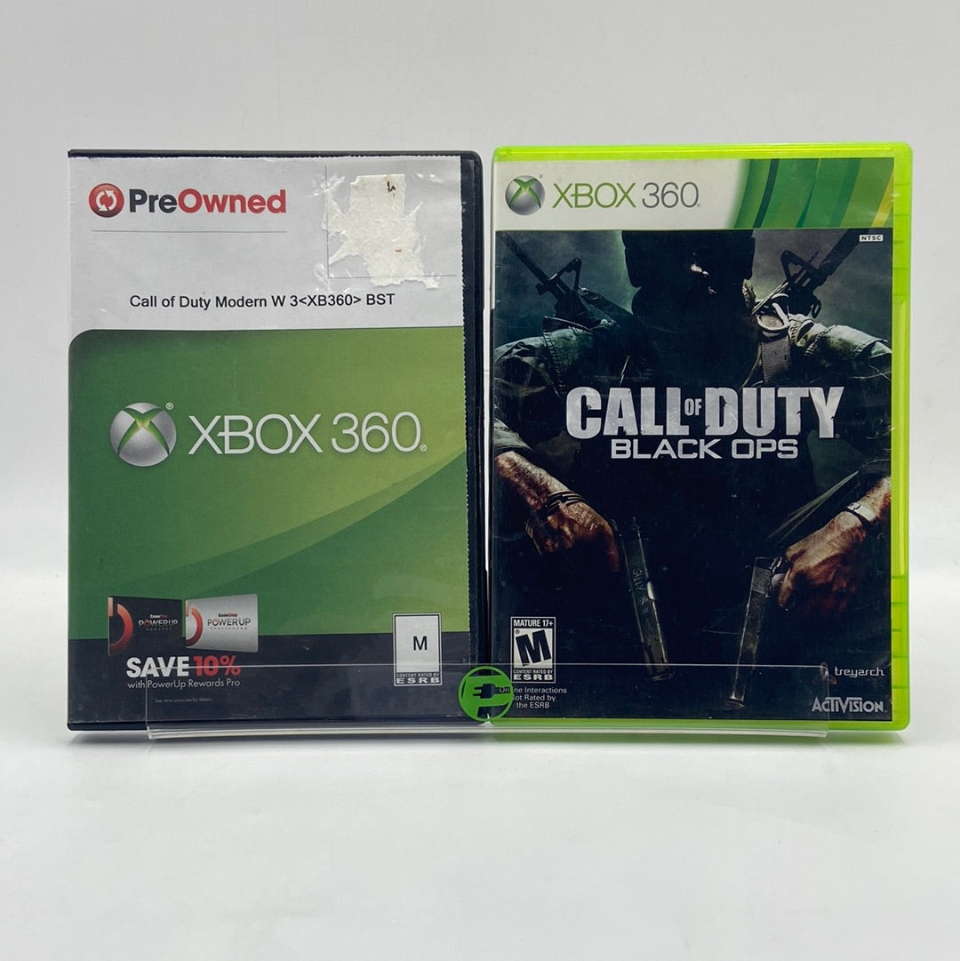 Lot of 2 Microsoft Xbox 360 Black Ops and MW3