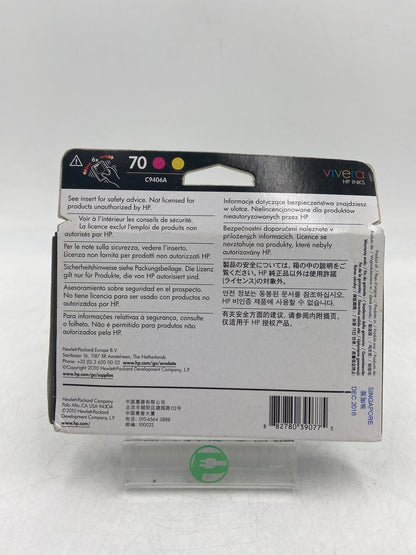 New HP 70 C9406A Magenta / Yellow Ink Cartridge EXPIRED