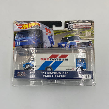 New Hot Wheels Team Transport "71 Datsun 510 Fleet Flyer #9