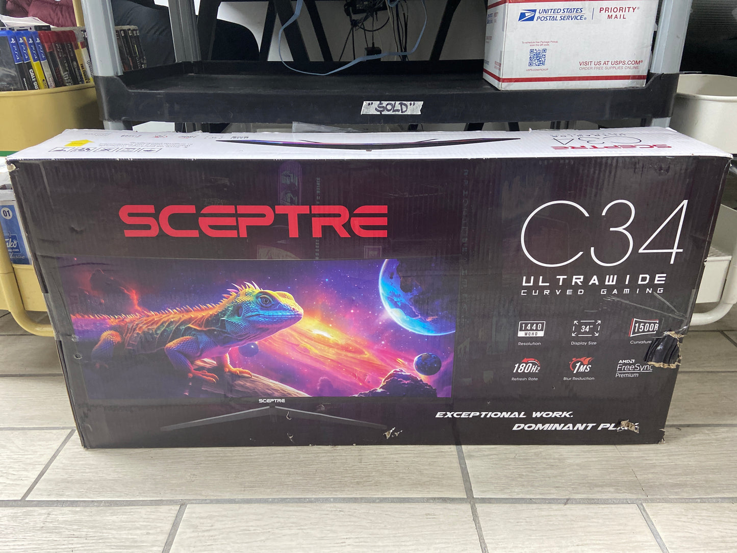 New Sceptre 34" XB273 WQHD IPS 180Hz Ultra Wide Curved Gaming Monitor