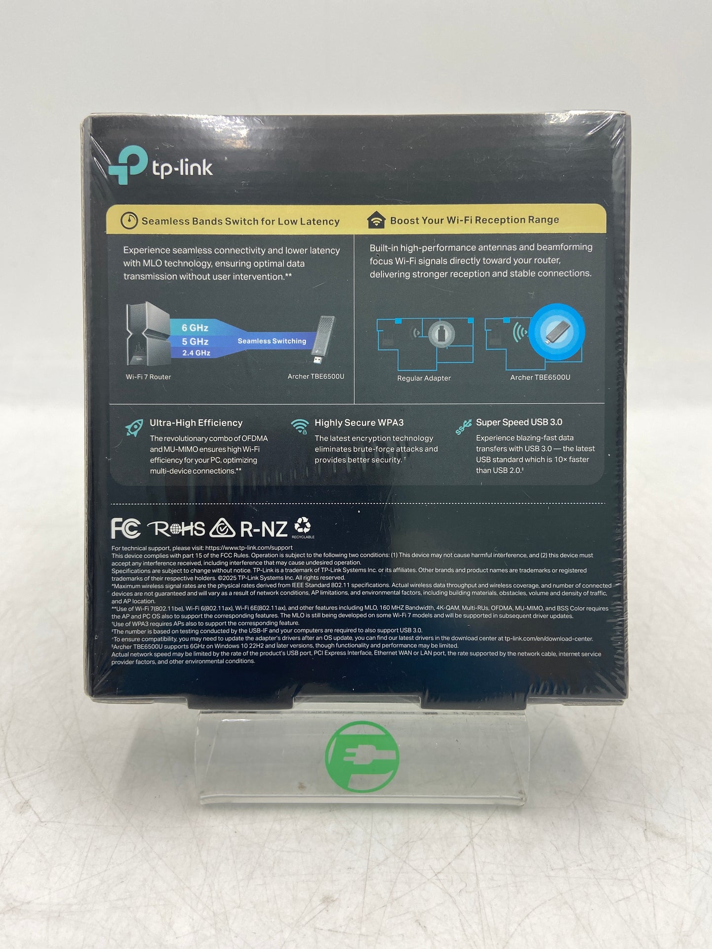 New TP-Link BE6500 Archer TBE6500U Tri-Band W-Fi 7 Wirless USB Adaptor 0152602601