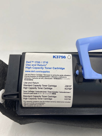 New No Box Box Dell 1700/1710 Use and Return High Capacity Black Toner Cartridge K3756