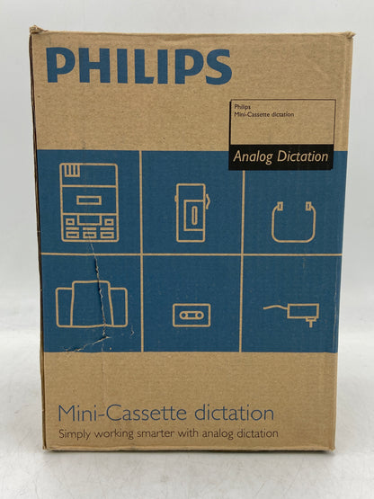 New Philips 720-t with foot peddle Mini Analog Dictation Cassette Transcriber