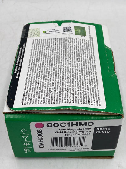 New Lexmark 80C1HM0 801HM Magenta Toner Cartridge