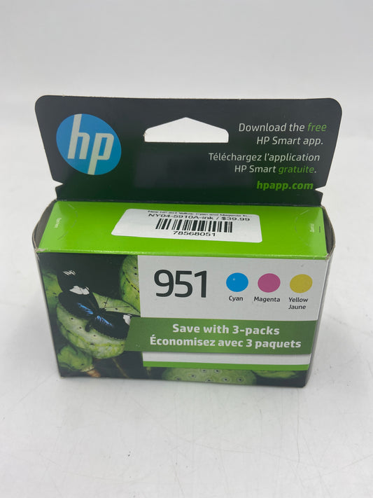 New HP 951 Yellow, Cyan and Magenta Ink Cartridge