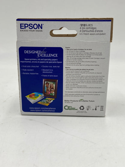 New Epson 212XL / 212 Black, Yellow, Cyan and Magenta Ink Cartridge