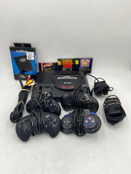 Sega Genesis 16-Bit Bundle Set Video Game Console Complete with 3 Games & 4 Controllers 1601