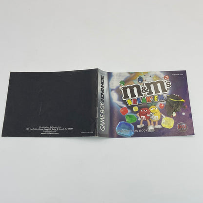 M&M's Break' Em (Nintendo GameBoy Advance, 2007) Manual Only