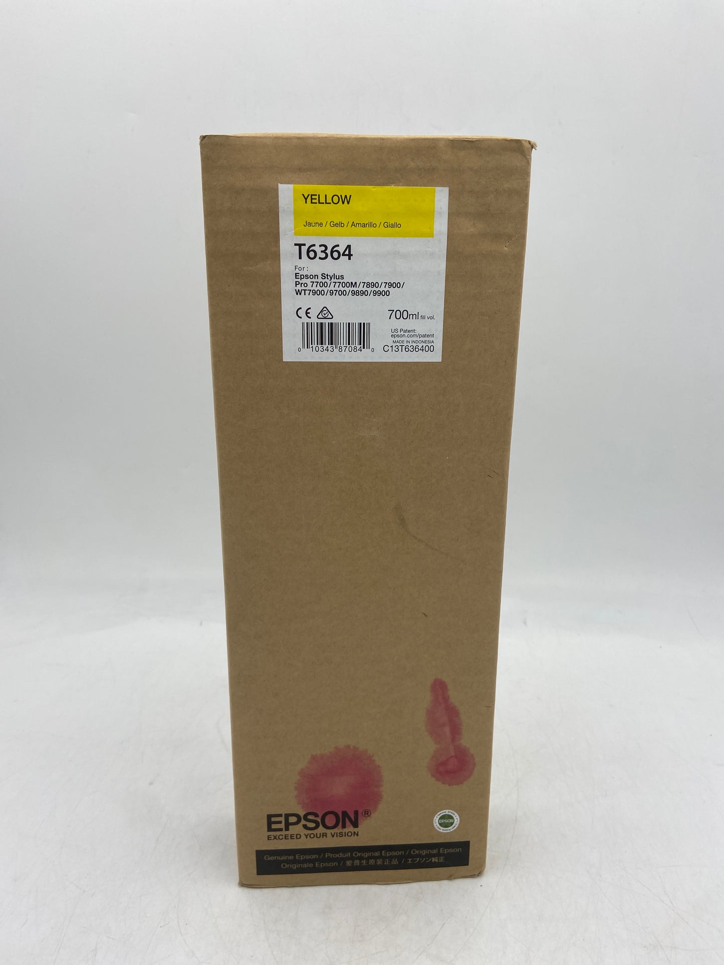 New Epson T6364 Yellow 700ml EXP 2017 Ink Cartridge for Epson Stylus Pro C13T636400