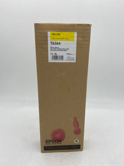 New Epson T6364 Yellow 700ml EXP 2017 Ink Cartridge for Epson Stylus Pro C13T636400