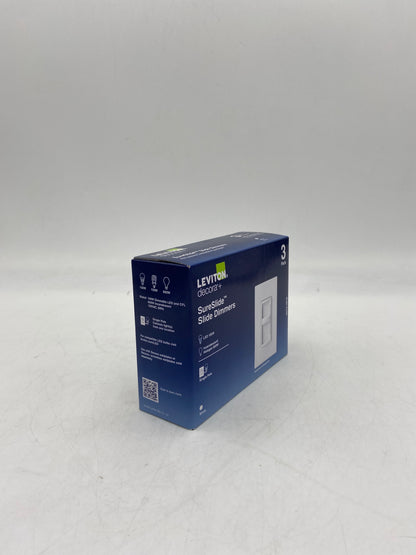 New LEVITON 6672-3PW Slide Dimmer