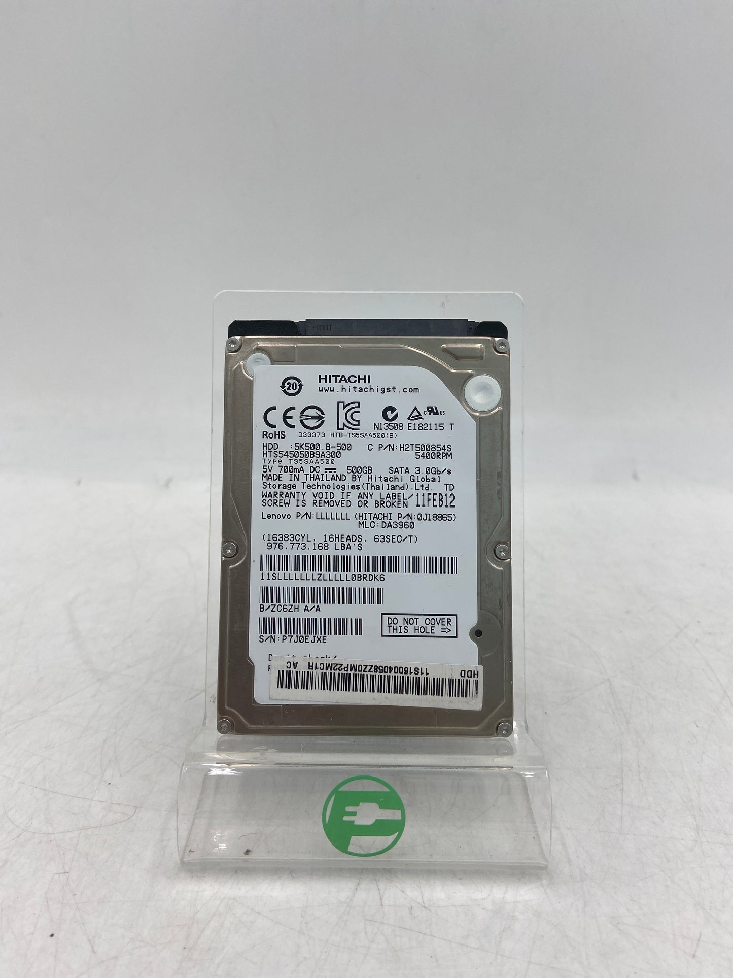 Hitachi 2.5" Travelstar 5K500B 500GB SATA 3.0Gb/s HDD HTS545050B9A300 5400RPM
