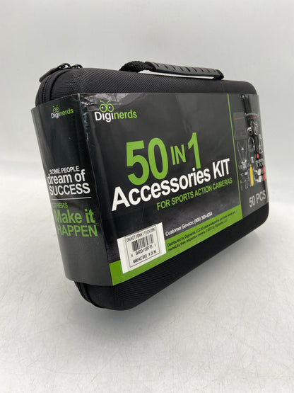 New Diginerds 50-In-1 Accessories Kit for Sports Action Cameras T50V2BK