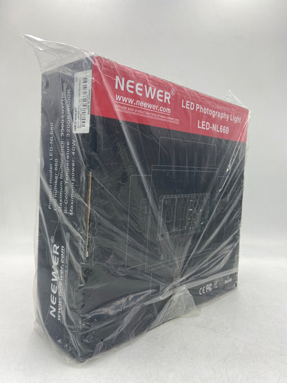 New Neewer BI-Color 660 Black/Gold LED Light with Barndoor 40W 3300 Lux/1m LED Photography Light LED-NL660