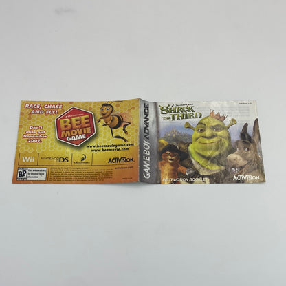 Shrek The Third (Nintendo GameBoy Advance, 2007) Manual Only