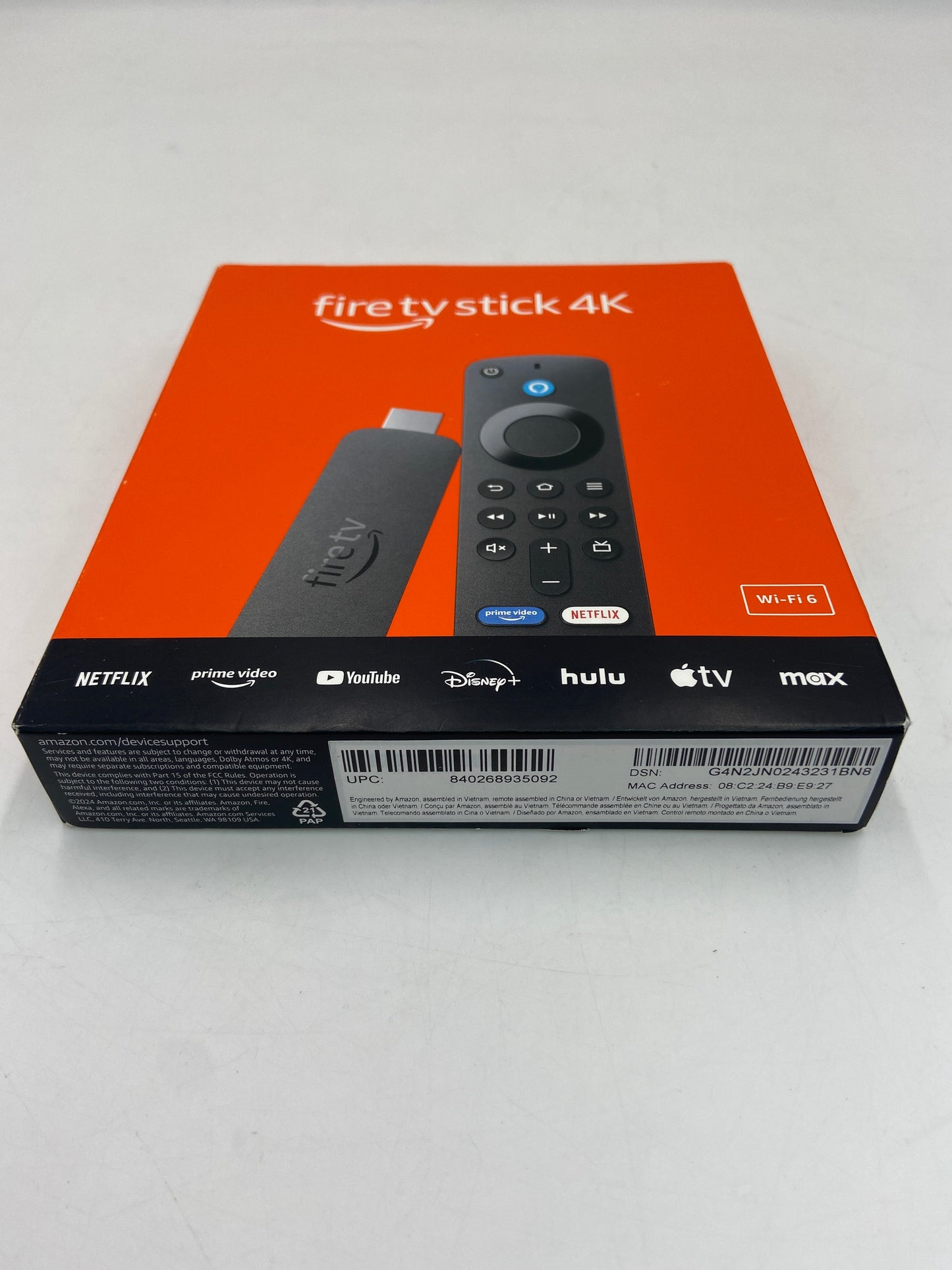 New Amazon FireTV Stick 4K Max Steaming Device Black