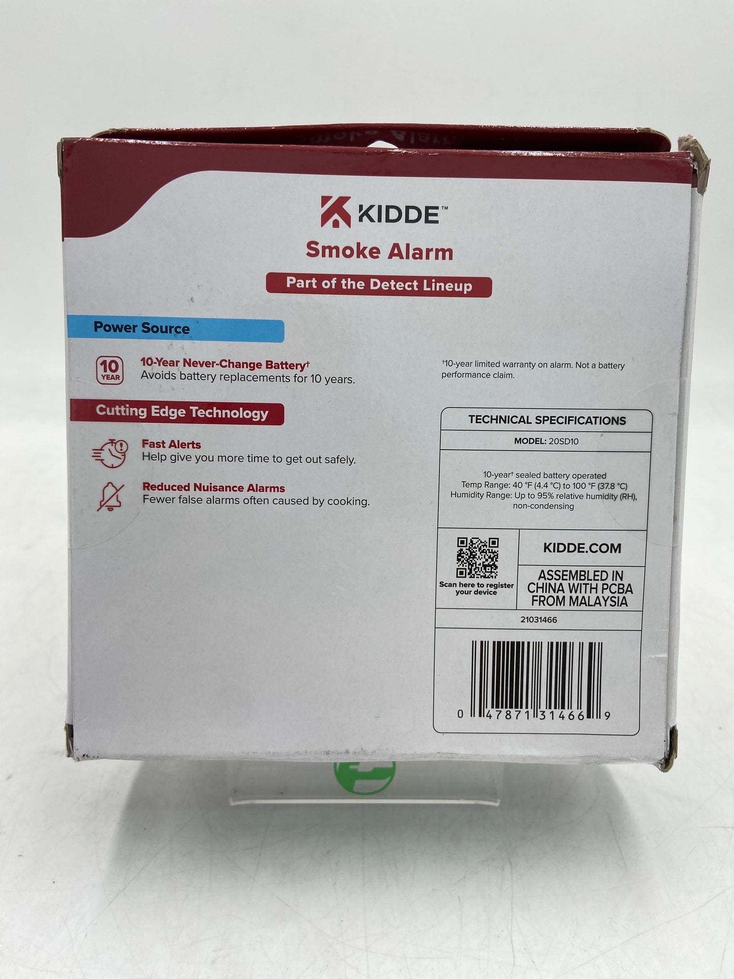 New KIDDE DETECT SMOKE ALARM Smoke Detector 20SAR
