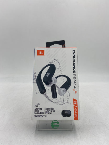 New JBL Endurance Peak 4 True Wireless Noise Cancelling Sport Earbuds JBLENDUPEAK4BLKGAM Black