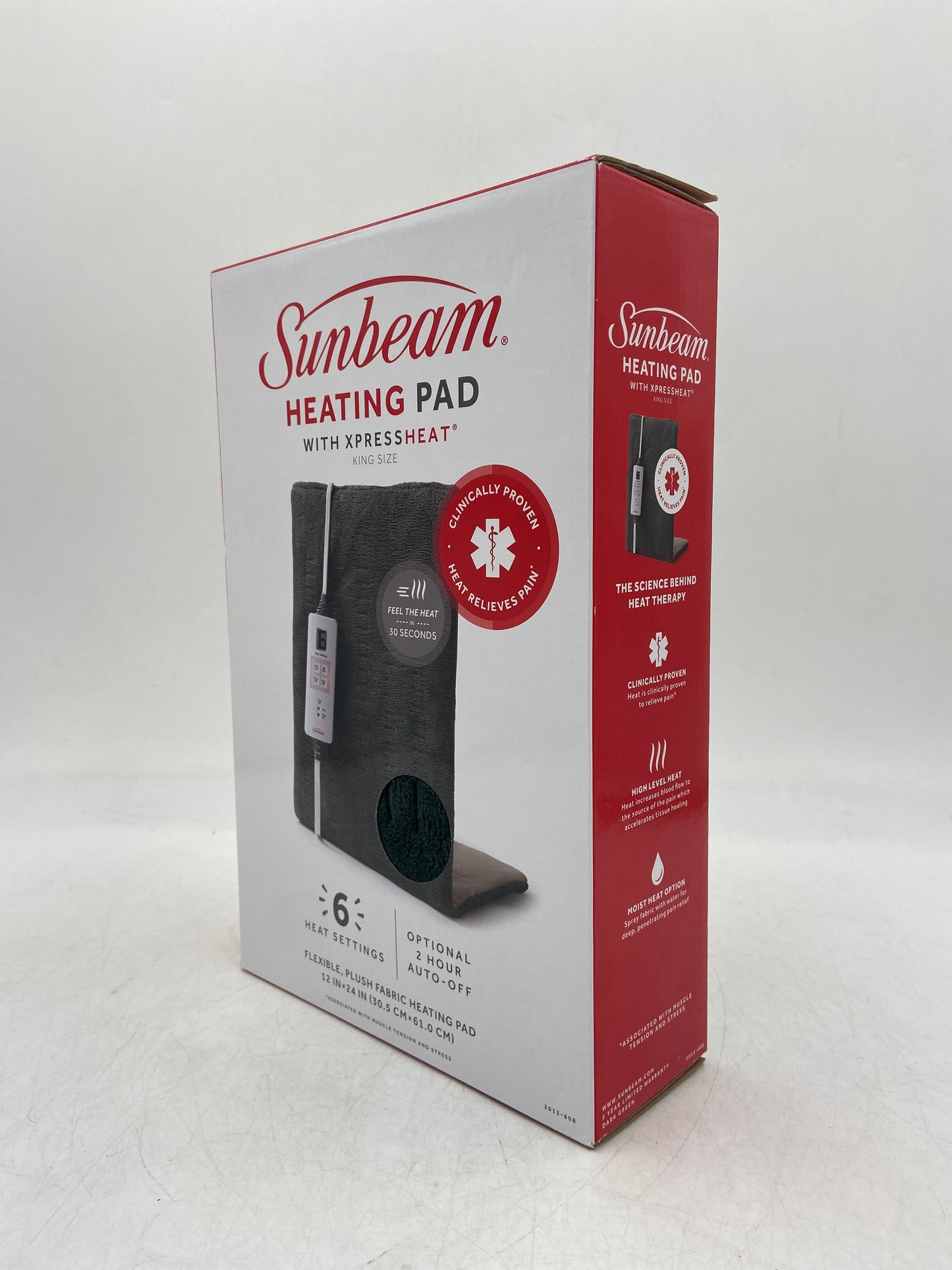 New Sunbeam Heating Pad With Xpressheat King Size Flexible Plush Fabric Heating 